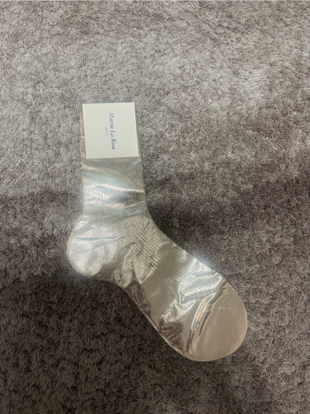 Maria La Rosa One Ribbed Laminated Socks